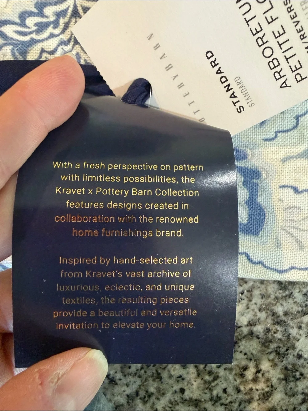 Pottery Barn Arboretum Petite Floral King Sham Set in Light Blue and White
